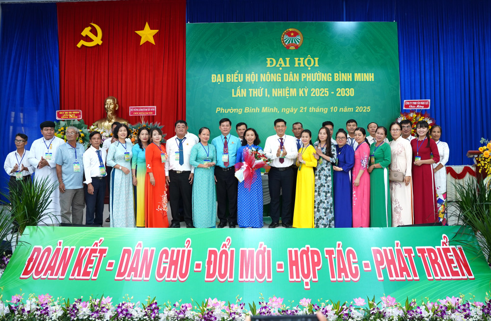 Ban Chấp hành HND phường Bình Minh nhiệm kỳ 2025-2030 ra mắt Đại hội