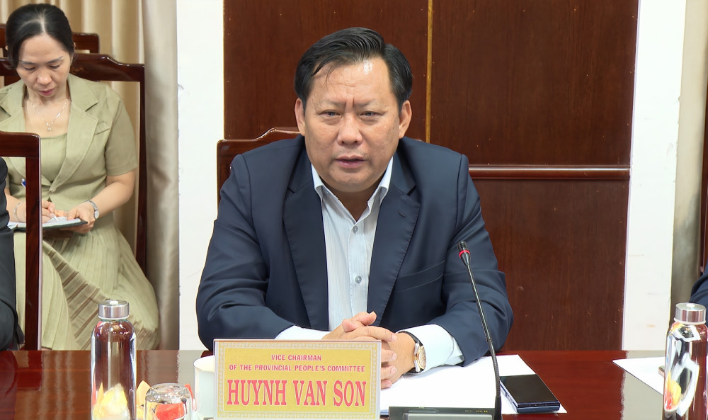 Vice Chairman of Tay Ninh Provincial People's Committee Huynh Van Son worked with the Japan Trade Promotion Group in Ho Chi Minh City