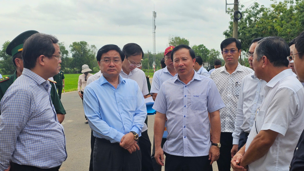 Ban Quản lý Dự án đầu tư xây dựng tỉnh báo cáo tiến độ triển khai thực hiện dự án xây dựng cơ sở hạ tầng tại cửa khẩu chính Phước Tân.