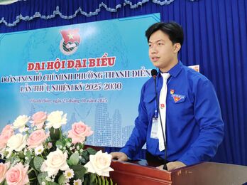 Anh Bùi Huỳnh Băng Sơn giữ chức Bí thư Đoàn TNCS Hồ Chí Minh phường Thanh Điền