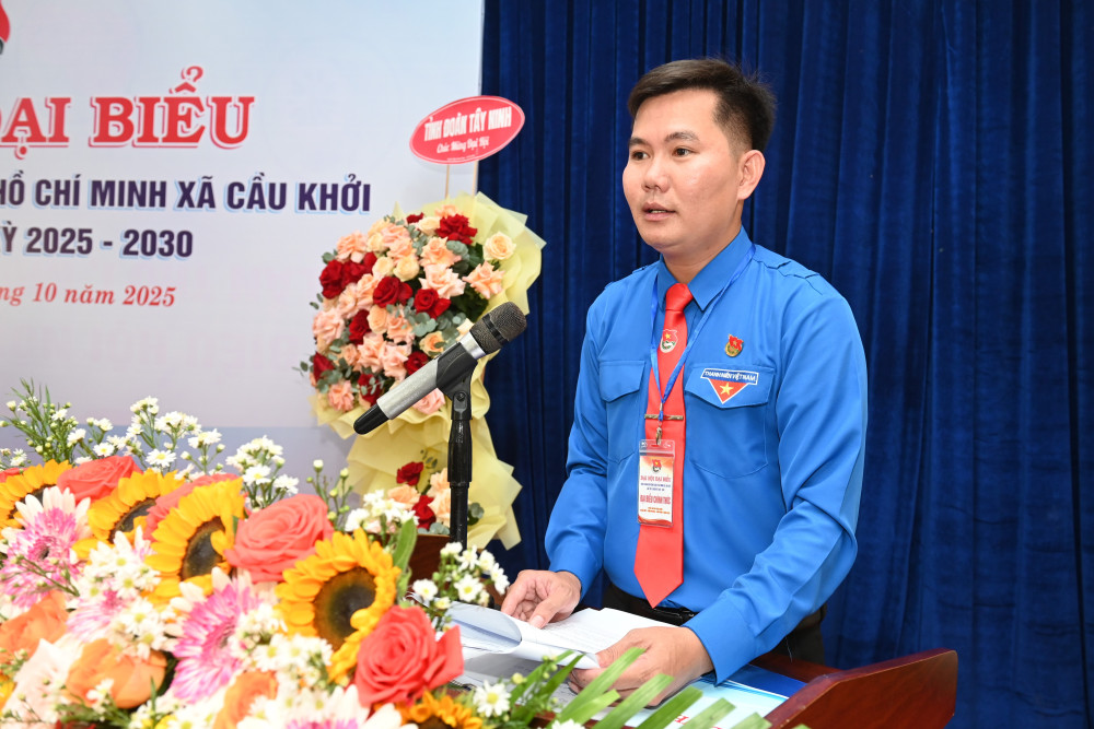 Anh Nguyễn Chí Thanh được chỉ định giữ chức Bí thư Đoàn TNCS Hồ Chí Minh xã Cầu Khởi, nhiệm kỳ 2025 – 2030