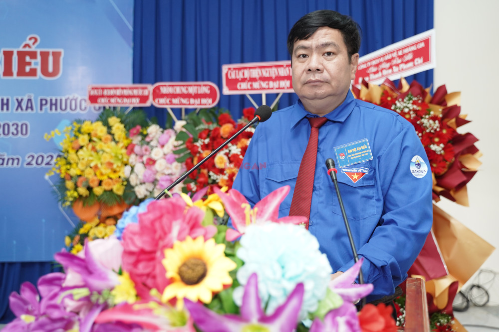 Đồng chí Nguyễn Văn Ngách – Phó Bí thư Thường trực Đảng ủy xã Phước Chỉ phát biểu chỉ đạo Hội nghị