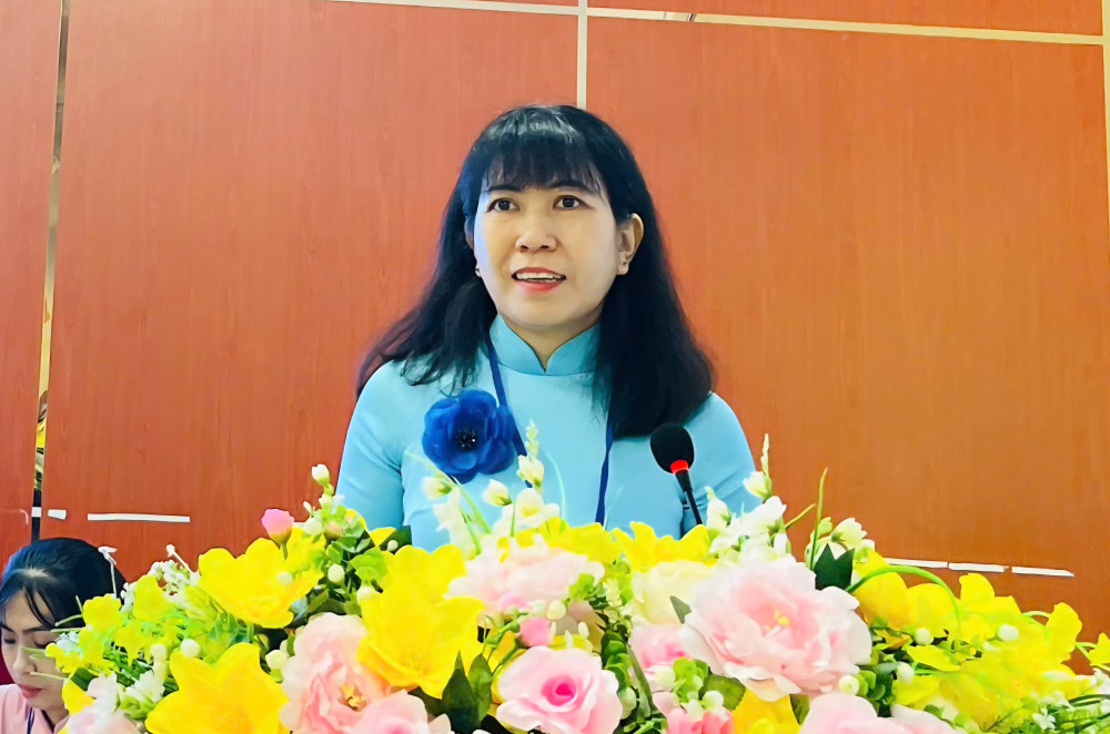 Bà Nguyễn Thị Ngọc Thảo giữ chức Chủ tịch Hội Liên hiệp Phụ nữ xã Đức Huệ