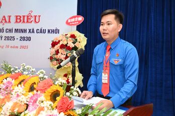 Anh Nguyễn Chí Thanh giữ chức Bí thư Đoàn TNCS Hồ Chí Minh xã Cầu Khởi