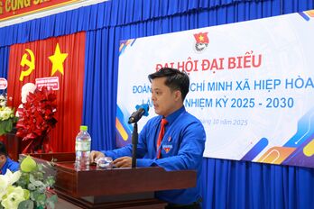 Anh Trần Thái Sang giữ chức Bí thư Đoàn TNCS Hồ Chí Minh xã Hiệp Hòa