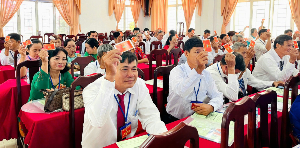Bà Võ Thị Quế Lâm giữ chức Chủ tịch Hội Nông dân xã Đức Huệ