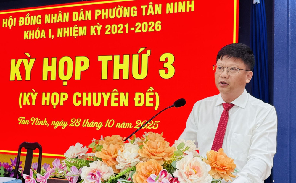 Kỳ họp thứ 3 HĐND phường Tân Ninh: Thông qua 3 Nghị quyết