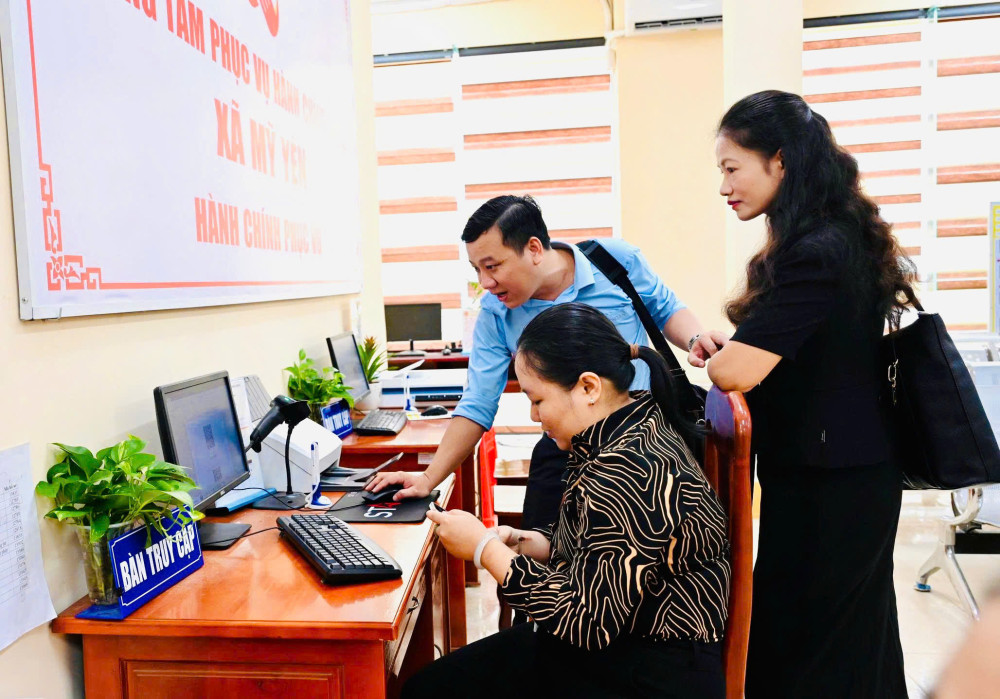 Đoàn kiểm tra công tác cải cách hành chính tỉnh Tây Ninh làm việc tại xã Mỹ Yên