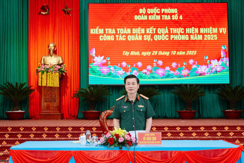 Bộ Quốc phòng kiểm tra toàn diện công tác quân sự, quốc phòng tại Tây Ninh