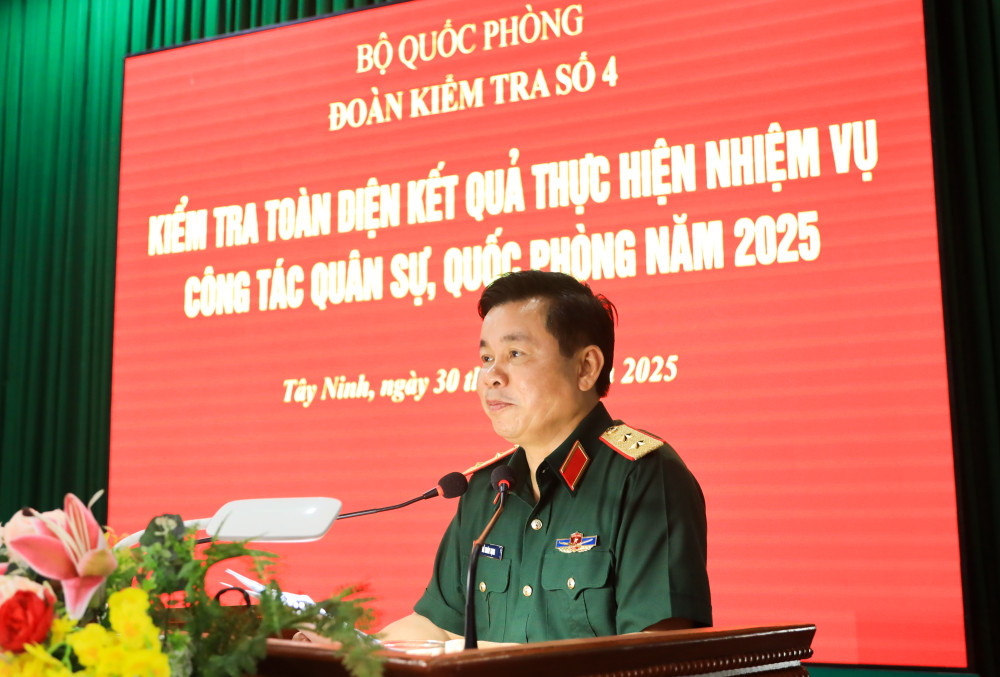 Đoàn kiểm tra của Bộ Quốc phòng làm việc với Ban Chỉ huy Bộ đội Biên phòng tỉnh Tây Ninh