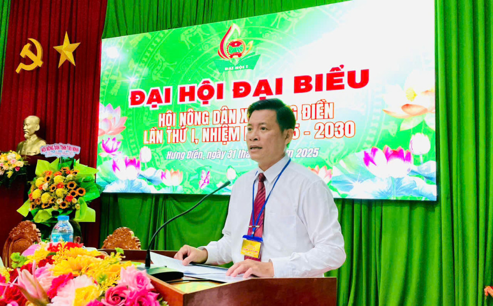 Ông Đỗ Văn Tèo giữ chức vụ Chủ tịch Hội Nông dân xã Hưng Điền