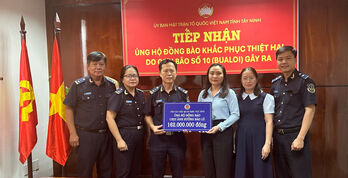 Chi cục Hải quan khu vực XVII ủng hộ hơn 160 triệu đồng khắc phục thiệt hại do bão, lũ Chi cục Hải quan khu vực XVII ủng hộ hơn 160 triệu đồng khắc phục thiệt hại do bão, lũ