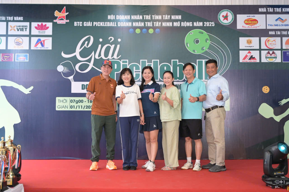 Khai mạc Giải pickleball Doanh nhân trẻ tỉnh Tây Ninh mở rộng 2025