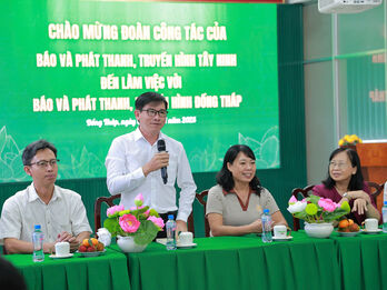 Báo và phát thanh, truyền hình Tây Ninh học tập kinh nghiệm tại Báo và phát thanh, truyền hình Đồng Tháp