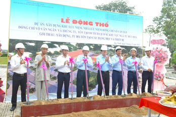 Động thổ xây dựng Khu lưu niệm, Nhà lưu niệm đồng chí Võ Văn Tần, đồng chí Võ Văn Ngân