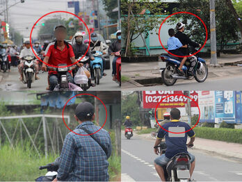 Vẫn còn nhiều người không đội mũ bảo hiểm