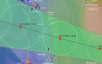 Bão Kalmaegi đang mạnh lên cấp 14, giật cấp 17