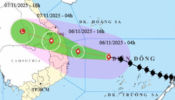 Sáng nay, bão Kalmaegi mạnh cấp 14, giật cấp 17, đang cách Quy Nhơn 390km