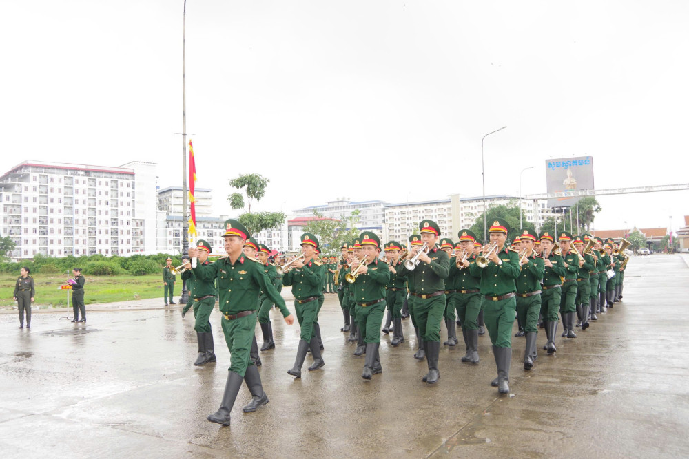 Đội quân nhạc tham gia hợp luyện