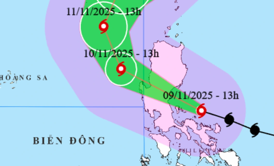 Siêu bão Fung wong đang hướng vào Biển Đông