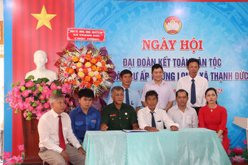 Ấp Đường Long (xã Thạnh Đức) tổ chức Ngày hội Đại đoàn kết toàn dân tộc năm 2025