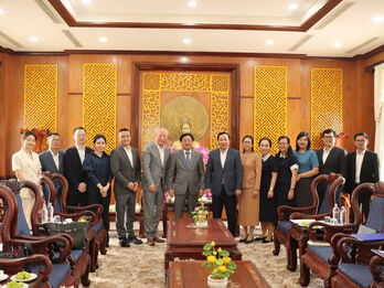 Lãnh đạo tỉnh Tây Ninh tiếp Tập đoàn Xây dựng Thái Bình Dương đến chào xã giao