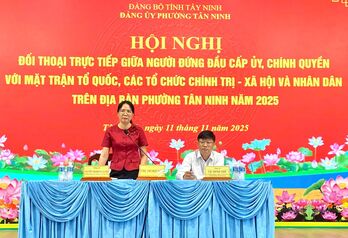 Phường Tân Ninh: Đối thoại trực tiếp giữa lãnh đạo cấp ủy, chính quyền với Nhân dân