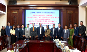 Lãnh đạo UBND tỉnh Tây Ninh tiếp Đoàn công tác Tổng Công ty Môi trường Hàn Quốc