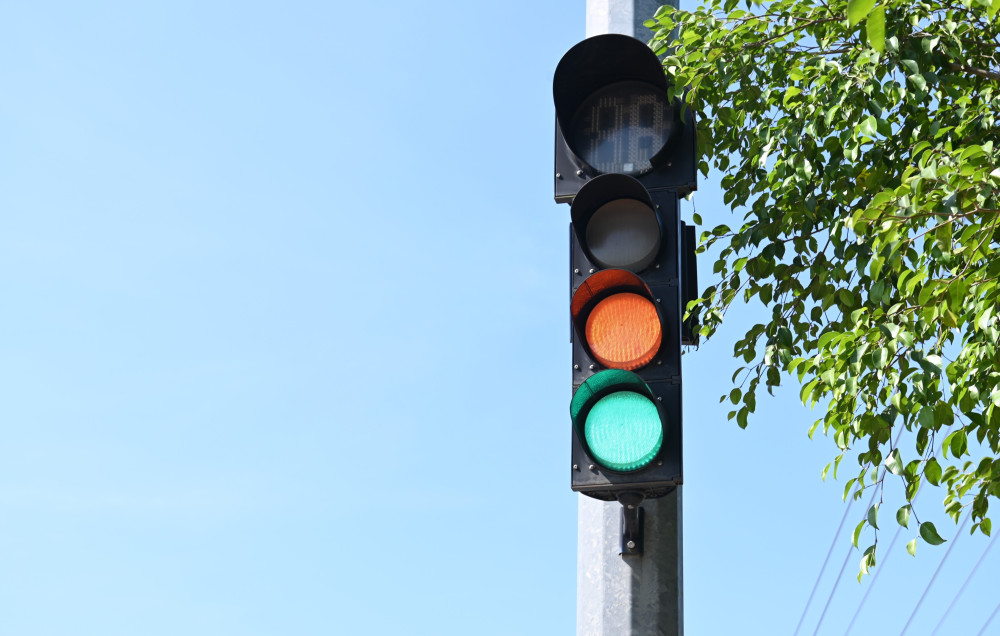 Và đèn tín hiệu giao thông hiển thị thời gian không hoạt động