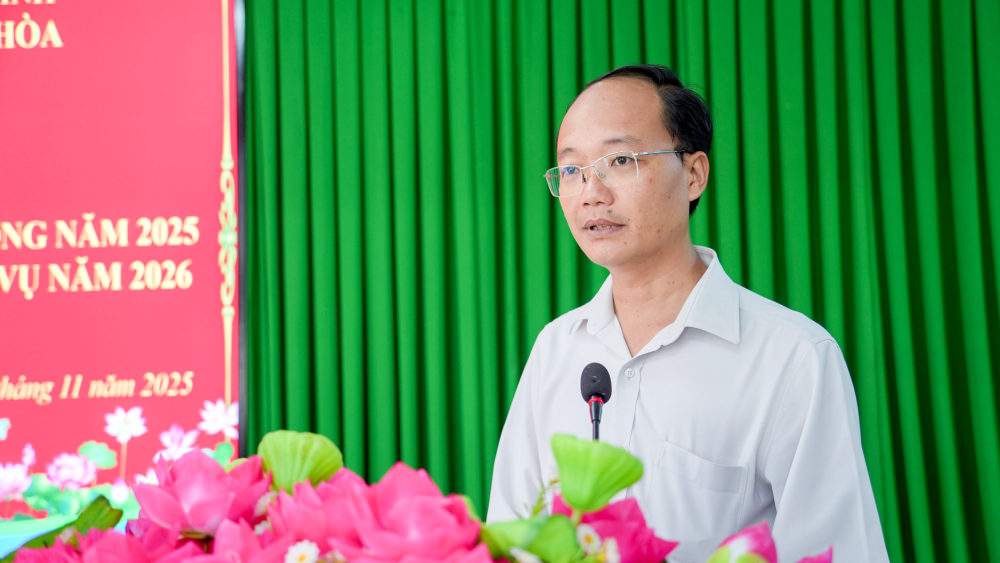 Xã Bình Hòa: Tổng kết nhiệm vụ quân sự - quốc phòng năm 2025