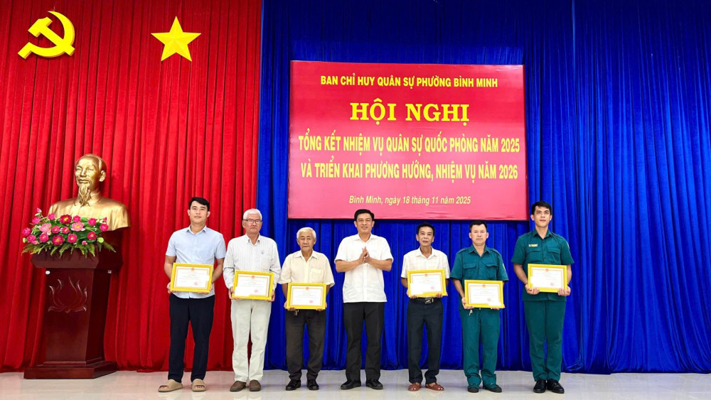 Phường Bình Minh thực hiện tốt nhiệm vụ quân sự - quốc phòng năm 2025