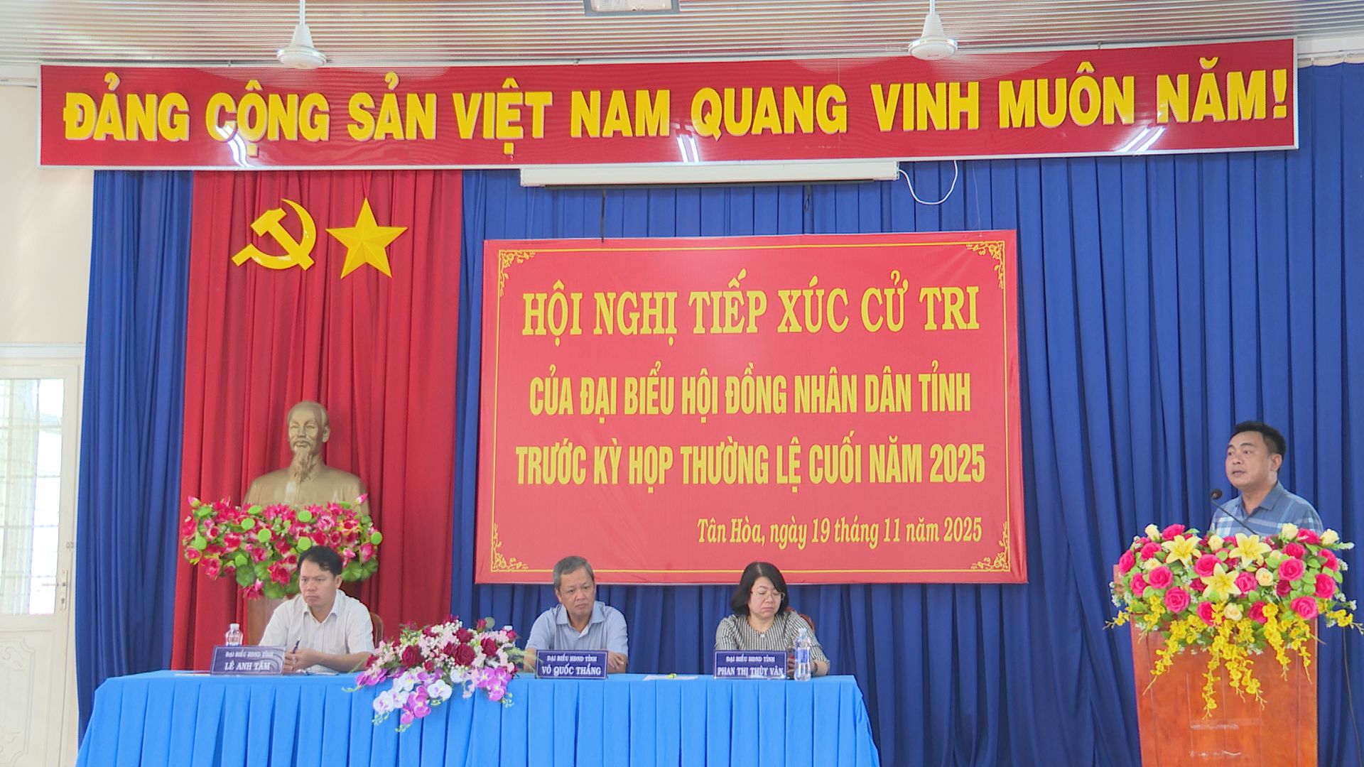 Đại biểu HĐND tỉnh tiếp xúc cử tri xã Tân Hòa