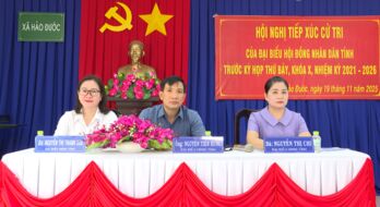 Đại biểu HĐND tỉnh tiếp xúc cử tri các xã Châu Thành, Hảo Đước