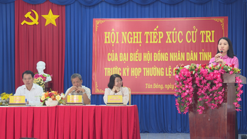 Đại biểu HĐND tỉnh tiếp xúc cử tri xã Tân Đông