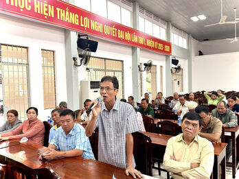 Cử tri xã Dương Minh Châu kiến nghị vấn đề ngập úng cục bộ