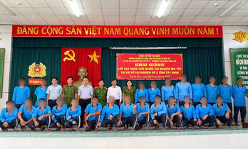 Khai giảng lớp đào tạo nghề cho học viên cai nghiện ma tuý