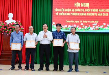 Xã Lương Hòa tổng kết nhiệm vụ quân sự, quốc phòng năm 2025