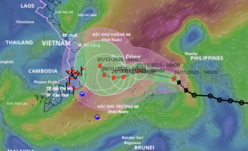Bão Koto vào Biển Đông, trở thành cơn bão số 15, dự báo mạnh thêm hai cấp trong ngày và đêm nay
