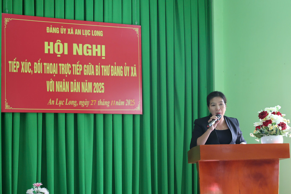 Bí thư Đảng ủy xã An Lục Long đối thoại với Nhân dân năm 2025