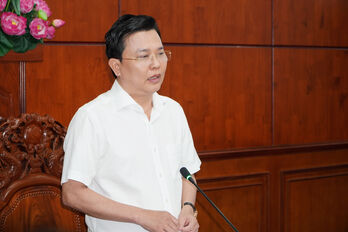 Phó Bí thư Tỉnh ủy Nguyễn Thanh Hải cho ý kiến văn kiện Đại hội đại biểu các tổ chức chính trị - xã hội