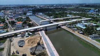 Thi công Đường tỉnh 830E còn vướng giải phóng mặt bằng