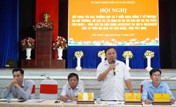 Xã Cần Giuộc: Đối thoại với các hộ dân dự án Khu đô thị thị trấn Cần Giuộc - phía Bắc