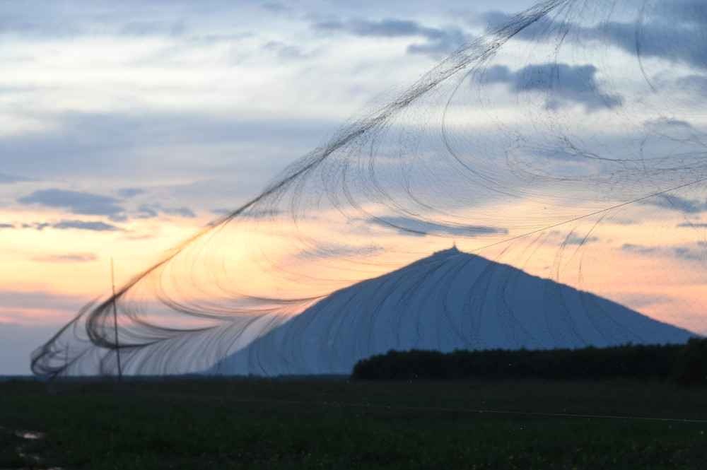 Màn đêm đen thẫm cộng với lưới “tàng hình” giăng kín khu rừng, ẩn chứa nhiều nguy hiểm cho loài chim trời