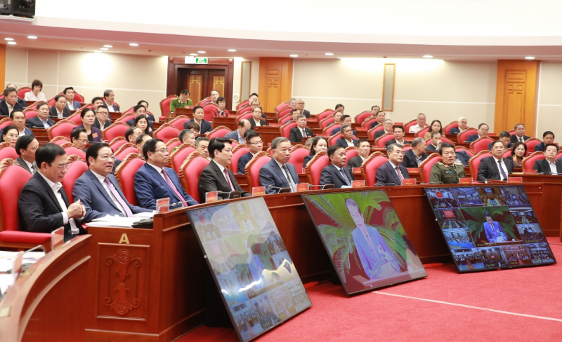 Hội nghị trực tuyến toàn quốc tổng kết công tác phòng, chống tham nhũng, lãng phí, tiêu cực nhiệm kỳ Đại hội XIII của Đảng Tổng Bí thư Tô Lâm và các đồng chí lãnh đạo Đảng, Nhà nước chủ trì hội nghị toàn quốc tổng kết công tác phòng, chống tham nhũng, lãng phí, tiêu cực năm 2025.