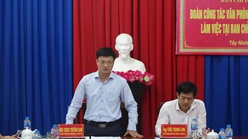 Đoàn công tác Văn phòng Ban Chỉ đạo 389 Quốc gia làm việc tại Tây Ninh