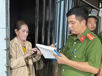 Công an xã Cần Giuộc kiểm tra công tác an ninh, trật tự trên địa bàn