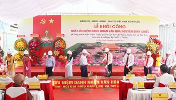 Xã Mỹ Lộc khởi công xây dựng nhà lưu niệm Danh nhân văn hóa Nguyễn Đình Chiểu