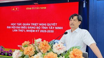 Đảng ủy phường Tân Ninh triển khai thực hiện Nghị quyết Đại hội Đại biểu Đảng bộ tỉnh